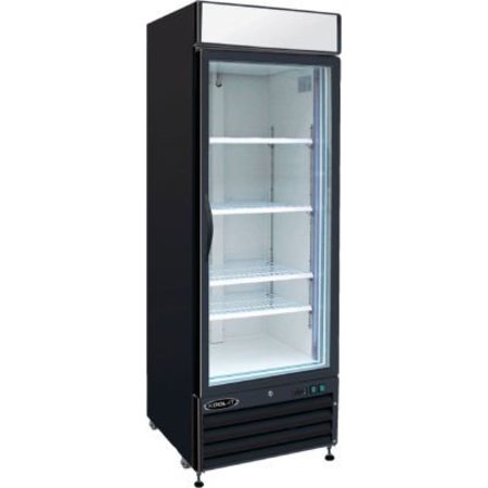 MVP GROUP CORPORATION Kool-It KGF-23 - Freezer Merchandiser, 23 Cu. Ft., 1 Glass Door, Black, 79-1/2"H x 26-1/5"W KGF-23